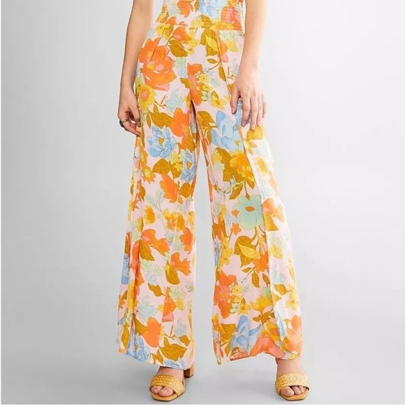 BILLABONG Floral wide leg beach pants  Size Medium - Picture 5 of 13